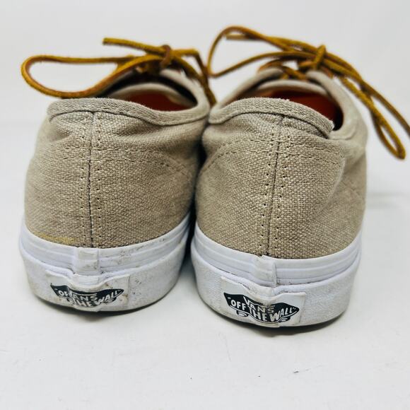 Vans Canvas Lace Up Deck Shoe Sneaker Comfort Tan Boat Casual - 6.5 - Picture 3 of 6